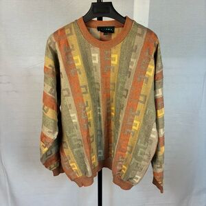 Tundra Canada Geometric Textured Crewneck Sweater XL